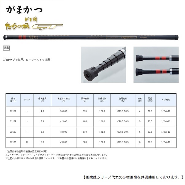 がまかつ竿2本 たどりつけ