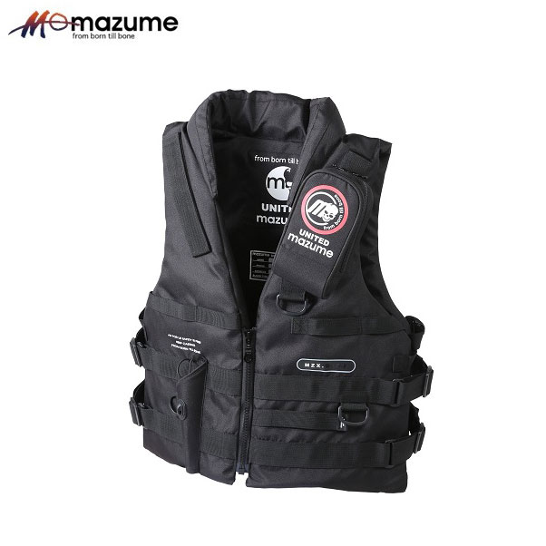 美品 マズメ MZX タイドマニア ライフジャケット フローティングベスト 黒 mazume タイドマニア ライフジャケット
