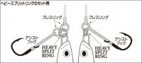シャウト　ヘビースプリットリング　4号【メール便可】|スナップ・金属|釣りグッズ