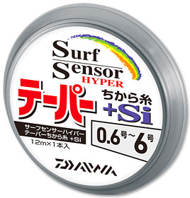 ダイワ　サーフセンサーハイパーテーパーちから糸＋Si　12m×1本入【メール便可】