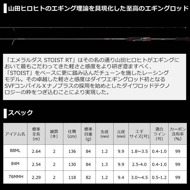 ダイワ エメラルダス STOIST RT 84M通販｜釣具通販 いのまた釣具店