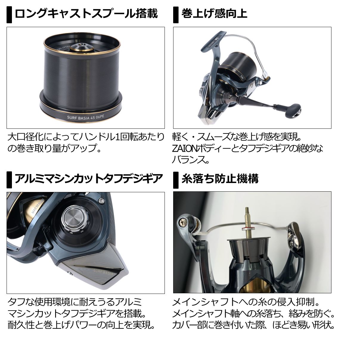 ダイワ 21サーフベーシア45 QD5号用通販｜釣具通販 いのまた釣具店