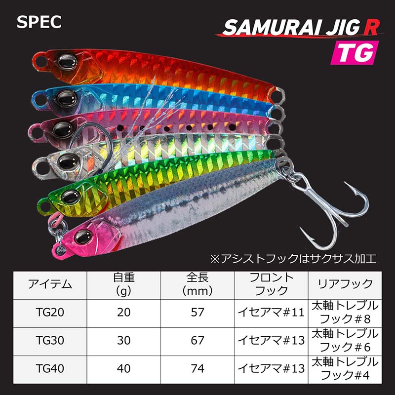 ダイワ サムライジグR TG 40g【メール便可】通販｜釣具通販 いの