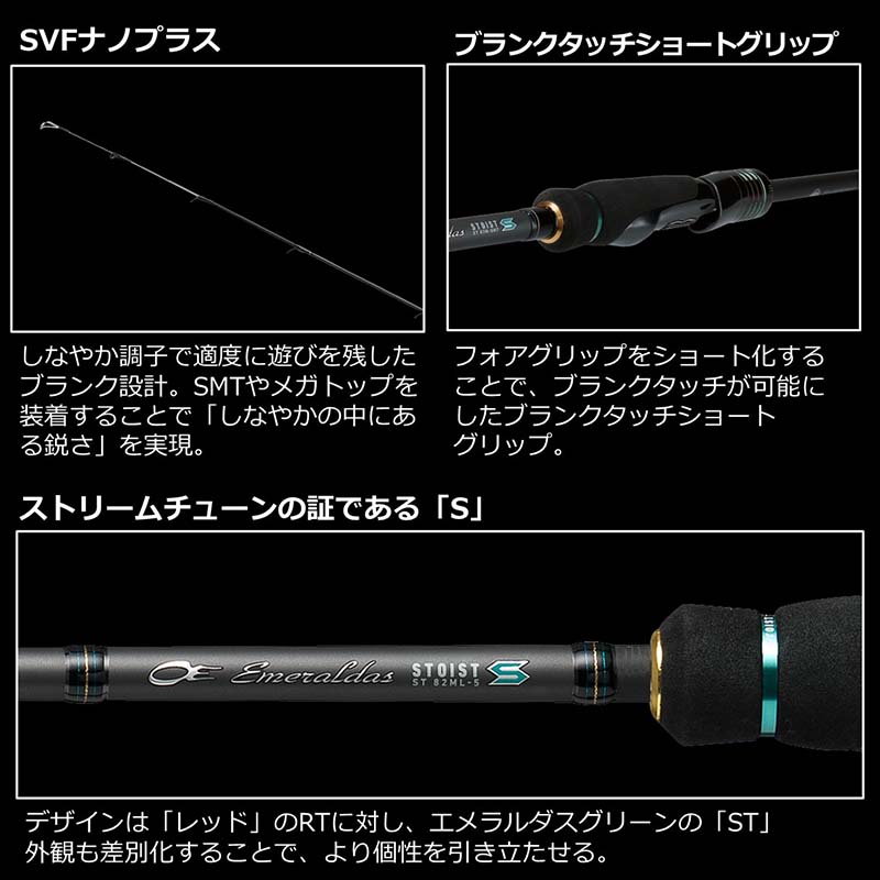 ダイワ エメラルダス STOIST ST 83M-SMT（アウトガイドモデル