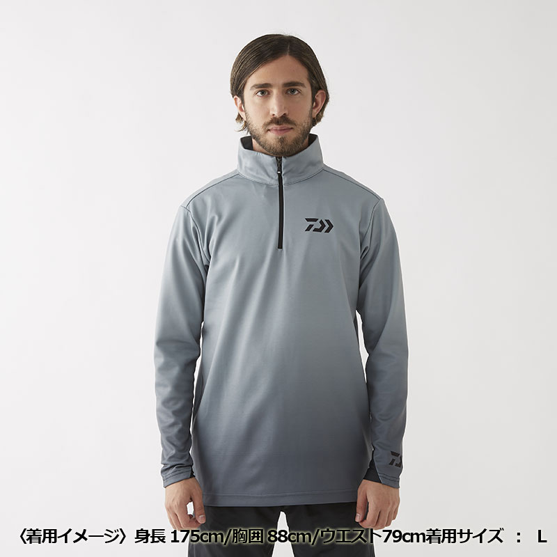ダイワ DE-33009 ブレスマジックハーフジップシャツ グレー通販｜釣具