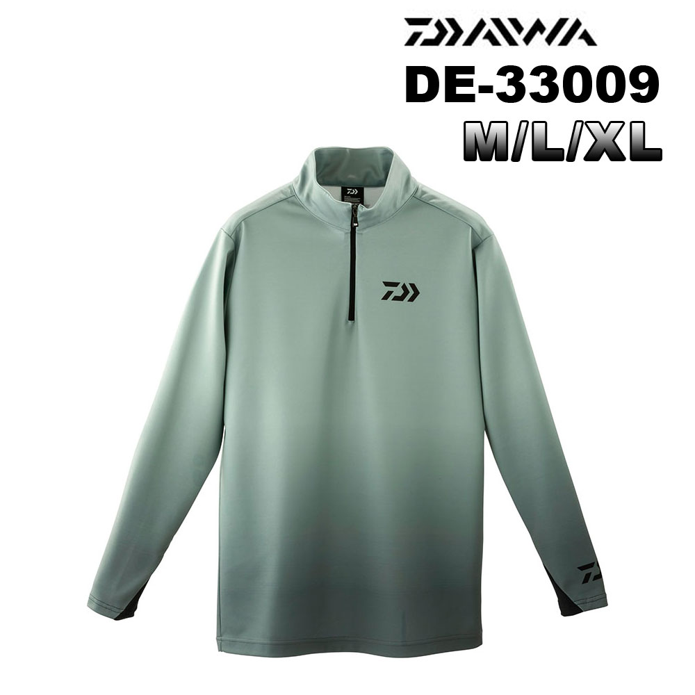 ダイワ DE-33009 ブレスマジックハーフジップシャツ グレー通販｜釣具