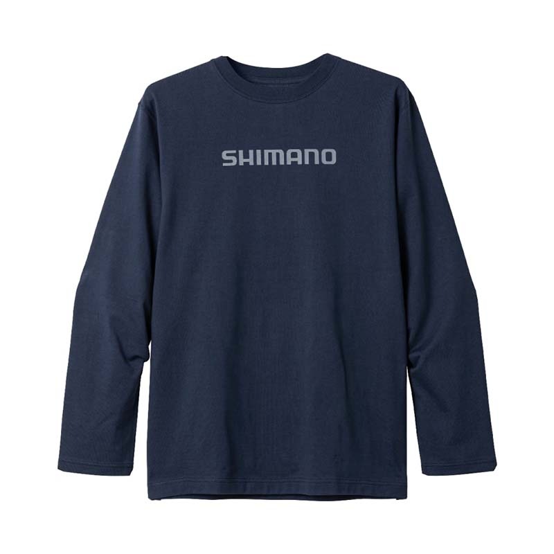シマノ コットン ロゴ ロングスリーブ SH-011V ネイビー【メール便可