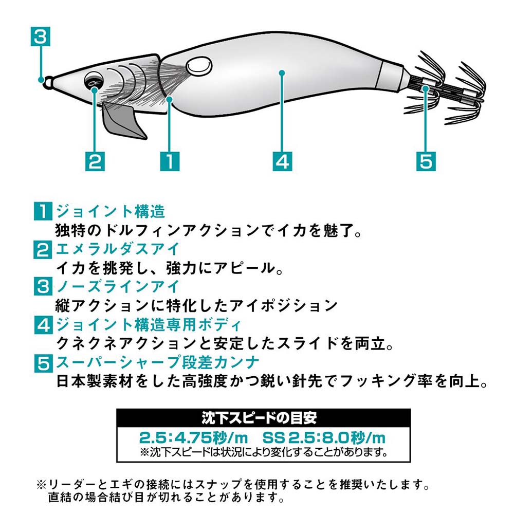 ダイワイカメタル　ドロッパージョイント2.5号　7個セット 楽天市場】ダイワ(Daiwa) エメラルダス イカメタルドロッパー