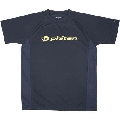 phiten ファイテン RAKUシャツ SPORTS(SMOOTH DRY) 半袖 ネイビー ロゴ