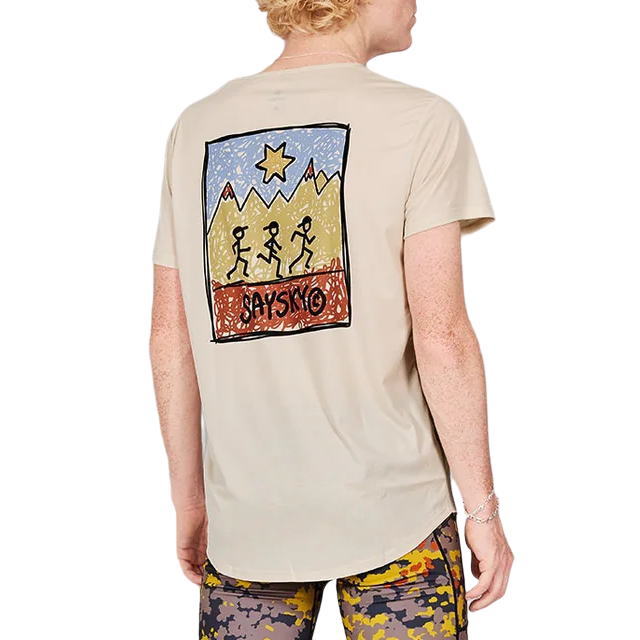 SAYSKY/セイスカイ ランニングTシャツ マラソン ジム 部活 Lサイズ
