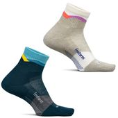 Feetures フィーチャーズ ランニングソックス TRAIL MAX CUSHION QUARTER トレイル マックスクッション クオーター 厚手クッション 靴下 足裏サポート ユニセックス メ