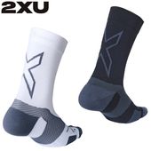 2XU ランニングソックス Vectr Light Cushion Crew Compression Socks UA7005E ベクター ウルトラライトクッション クルーソックス アーチサポート コ