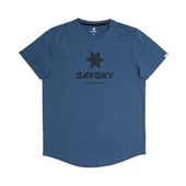 SAYSKY セイスカイ ランニングTシャツ OMRSS30c2012 Logo Combat Pro T-shirt - Blue メンズ 半袖Tシャツ レギュラーフィット ロゴコンバットプロ スト