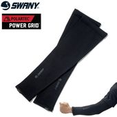 SWANY ����ˡ� �����ॹ�꡼�� TR-814 Power Grid Arm Sleeve �֥�å� �ݡ���ƥå� �ѥ����åɥ����ॹ�꡼�� �����५�С� ���ȥ�å��ե꡼�� �����ɽ� ΢�� ���� UV�к� �糰���к� ���˥� �ȥ쥤����˥� �ȥ��� �����ȥɥ� �л� �ޥ饽��