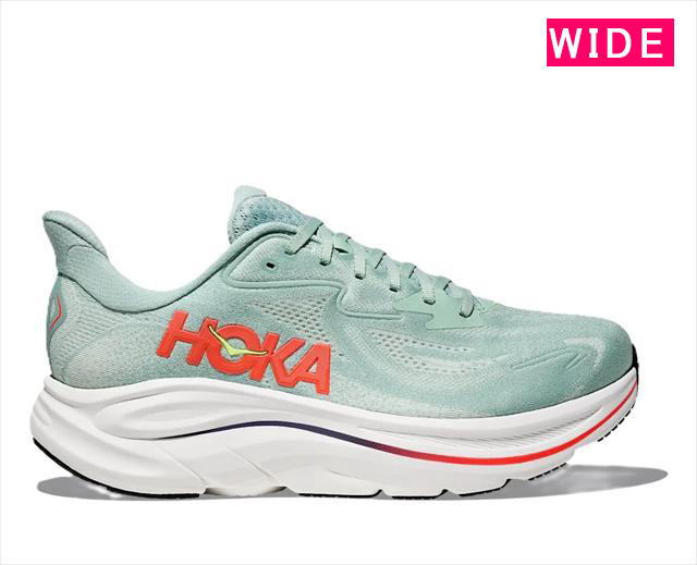 HOKA ONE ONE ホカ オネオネ M CLIFTON 10 WIDE 1162032 SAGE/NEON