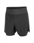 SALOMON ������� SENSE AERO 2in1 Shorts 5" M DEEP BLACK ��� �ϡ��եѥ�� ���� ������ 2����1 ���硼�� 5����� ��� �ȥ쥤����˥� ���˥� �����ȥɥ� �ȥ��� �ޥ饽�� ���祮�� ����ʡ��֥꡼�� ���ȥ�å� ��������