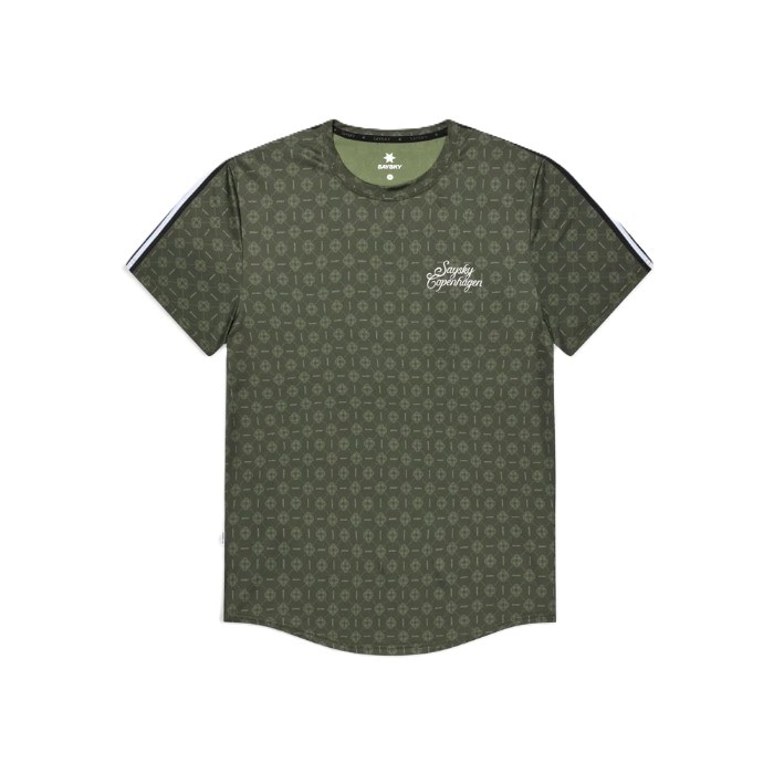SAYSKY ���������� Ⱦµ ���˥�T����� SM25032c1079 Couture Combat T-shirt ��� Green AOP Running Couture ȾµT����� ���ȥ�å� �۴�®�� �̵��� Ķ���� �٥��Ĥ����� ���˥� �ޥ饽�� ���祮�� �ȥ쥤����˥� �ȥ��� 