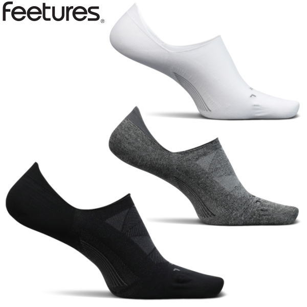 (取寄) フィーチャーズ エリート インビジブル 3-ペア パック Feetures Feetures Elite Invisible 3-Pair Pack Black Feetures フィーチャーズ ランニングソックス ELITE Invisible カバー