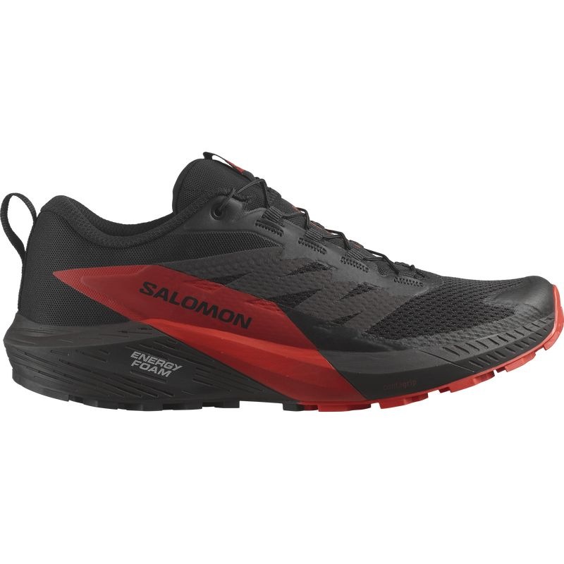 SALOMON ������� �ȥ쥤����˥󥰥��塼�� SENSE RIDE 5 Black/Red L47214300 ���󥹥饤��5 ��� �ȥ��󥷥塼�� �ȥ쥤�륷�塼�� �����ȥɥ����塼�� �ϥ����� ���л� �ȥ�å���