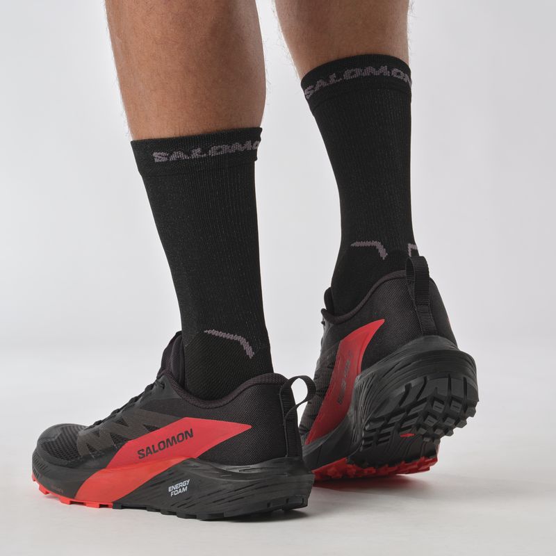 SALOMON ������� �ȥ쥤����˥󥰥��塼�� SENSE RIDE 5 Black/Red L47214300 ���󥹥饤��5 ��� �ȥ��󥷥塼�� �ȥ쥤�륷�塼�� �����ȥɥ����塼�� �ϥ����� ���л� �ȥ�å���