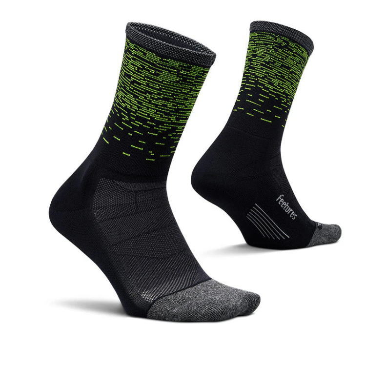 Feetures �ե������㡼�� ���˥󥰥��å��� Elite Light Cushion Mini Crew Reflective Yarns light wave ���꡼�� �饤�ȥ��å���� �ߥ˥��롼 ��ե쥯���� ȿ�ͺ� �ʥ��ȥ�� ��ְ��� ��ǧ������ �ָ��� ���� ���� ­΢���ݡ��� �ȥ쥤����˥� �ȥ���