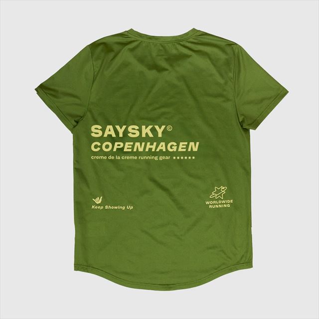 SAYSKY ���������� ���˥�T����� NMRSS31c313 Statement Combat T-shirt Green ��� ȾµT����� �쥮��顼�ե��å� ���ơ��ȥ��ȥ���Хå� �۴�®�� �̵��� Ķ���� �٥��Ĥ����� ���˥� �ޥ饽�� ���祮�� �ȥ쥤����˥� �ȥ���