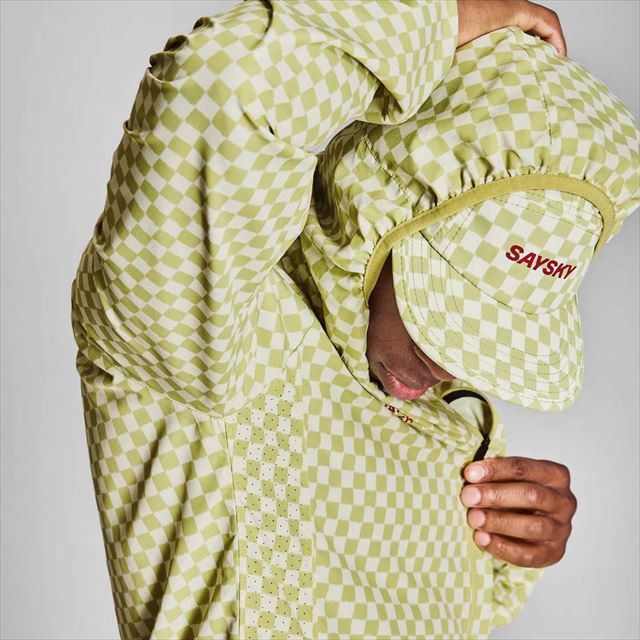 SAYSKY ���������� ���˥󥰥��㥱�å� NMRJA22c1034 Checker Pace Jacket Green Aop ��� �����å����ڡ������㥱�å� �����ɴ� �̵��� Ķ���� ���˥� �ޥ饽�� ���祮�� �ȥ쥤����˥� �ȥ���