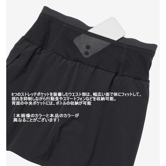 THE NORTH FACE ���Ρ����ե����� ���˥󥰥��硼�� Enduris Racing Skirt NBW62481 ��ǥ����� �֥�å� �ϡ��եѥ�� ����ǥ�ꥹ�졼���󥰥������� ��������6�ݥ��å� �ȥ��� �ȥ쥤����˥� �ޥ饽�� ���˥� ���祮�� �۴�®�� ���ȥ�å� ���� û�ѥ�