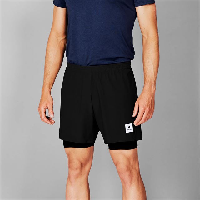 SAYSKY ���������� ���˥󥰥��硼�� XMRSH20c901 2-in-1 Pace Short 5inch Black ���  �ϡ��եѥ�� �쥮��顼�ե��å� 2in1�ڡ������硼��5����� 12cm ����ʡ����硼�� ���ȥ�å� �۴�®�� �ޥ饽�� ���祮�� �ȥ쥤����˥� �ȥ���