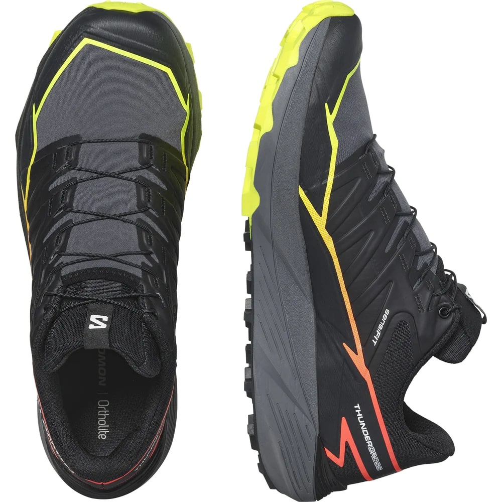SALOMON ������� �ȥ쥤����˥󥰥��塼�� THUNDERCROSS Black/Q.Shade/F.Coral L47295400 ������������� ��� �ȥ��󥷥塼�� �ȥ쥤�륷�塼�� �����ȥɥ����塼�� �ϥ����� ���л� �ȥ�å���