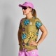 SAYSKY ���������� ���˥�T����� Ⱦµ LWRSS05c1017 W Flower Combat T-shirt ��ǥ����� Yellow �ե�����Хå� �ȥ���ȥ쥤�� ���˥� �ޥ饽�� ���祮�� ���� �۴�®�� ���硼�ȥ��꡼��