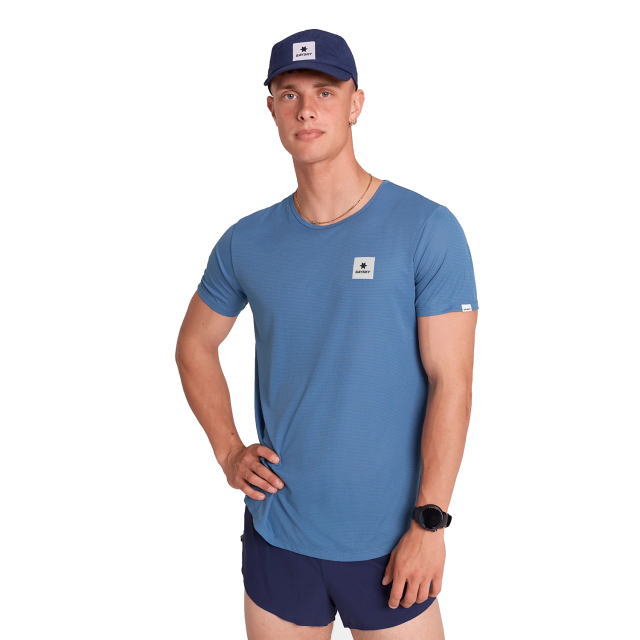 SAYSKY ���������� ���˥�T����� OMRSS60c1054 Reactive Flow T-shirt - Blue Aop ��� ȾµT����� �졼���ե��å� �ꥢ���ƥ��֥ե��� ���ȥ�å� �۴�®�� �̵��� Ķ���� �٥��Ĥ����� ���˥� �ޥ饽�� ���祮�� �ȥ쥤����˥� �ȥ���