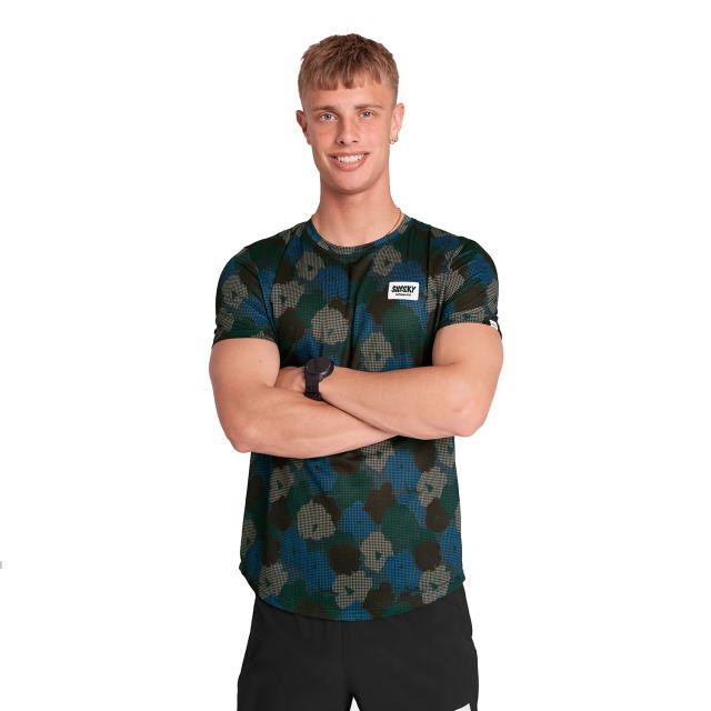SAYSKY ���������� ���˥�T����� OMRSS31c1046 Flower Combat T-shirt Blue Aop ��� ȾµT����� �쥮��顼�ե��å� �ե�����Хå� ����ե顼���� ���ȥ�å� �۴�®�� �̵��� Ķ���� ���˥� �ޥ饽�� ���祮�� �ȥ쥤����˥� �ȥ���