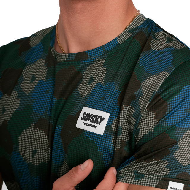 SAYSKY ���������� ���˥�T����� OMRSS31c1046 Flower Combat T-shirt Blue Aop ��� ȾµT����� �쥮��顼�ե��å� �ե�����Хå� ����ե顼���� ���ȥ�å� �۴�®�� �̵��� Ķ���� ���˥� �ޥ饽�� ���祮�� �ȥ쥤����˥� �ȥ���