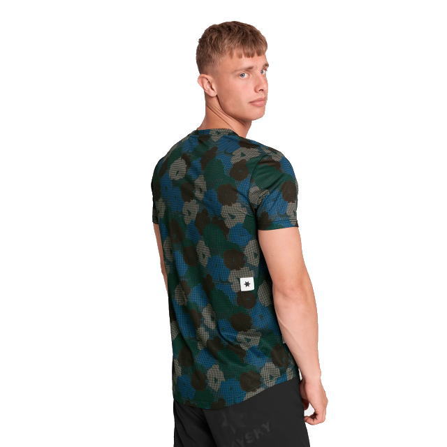 SAYSKY ���������� ���˥�T����� OMRSS31c1046 Flower Combat T-shirt Blue Aop ��� ȾµT����� �쥮��顼�ե��å� �ե�����Хå� ����ե顼���� ���ȥ�å� �۴�®�� �̵��� Ķ���� ���˥� �ޥ饽�� ���祮�� �ȥ쥤����˥� �ȥ���