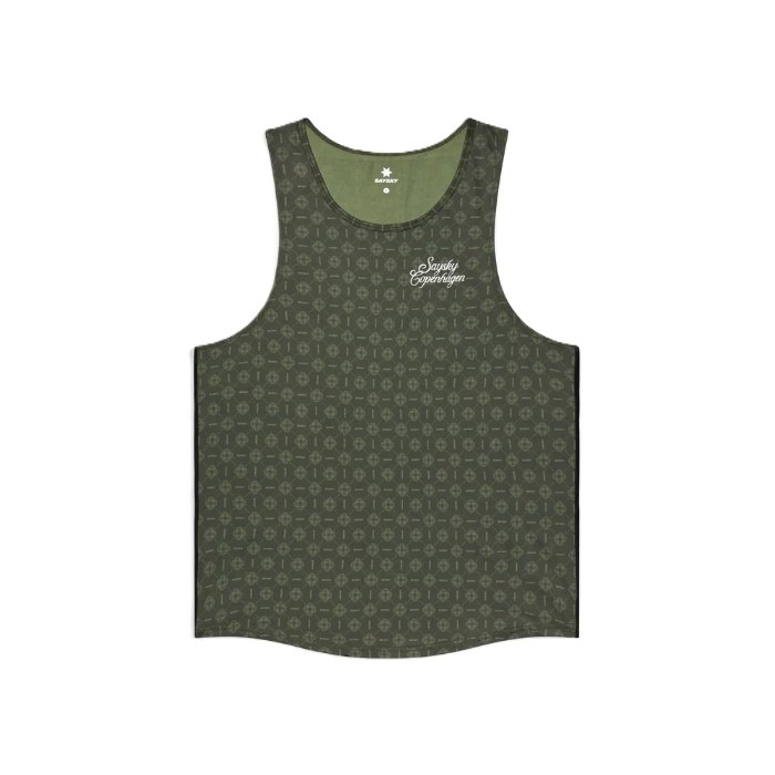 SAYSKY ���������� �졼�����󥰥�å� SM30025c1079 Couture Combat Singlet ��� Green Aop ���󥯥ȥå� ���˥󥰥���� �Ρ����꡼�� ���꡼�� �⡼����� �۴�®�� �ɥ饤 ���� ���ȥ�å� ���˥� �ޥ饽�� ���祮�� �ȥ쥤����˥� �ȥ���