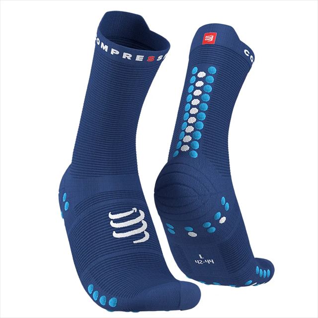Compressport ����ץ쥹�ݡ��� ���˥󥰥��å��� Pro Racing Socks v4.0 Run High XU00046B533 SODALIT/Fluo Blue �ץ� �졼���󥰥��å��� V4.0 ��� �ϥ� �ߥ˥��롼 �ޥ饽�� ������ ���˥� �ȥ쥤����˥� �ȥ��� ���������ݡ��� �̵��� ���å����