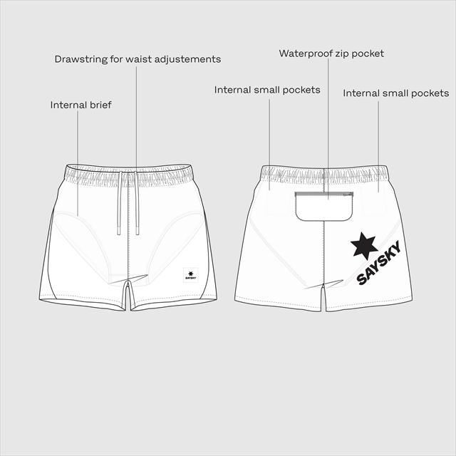 SAYSKY ���������� �ϡ��եѥ�� ���˥󥰥��硼�� SM40003c301 Pace Shorts 5����� ��� Green �쥮��顼�ե��å� �ڡ������硼��5����� 12cm ����ʡ����硼�� ���ȥ�å� �۴�®�� �ޥ饽�� ���祮�� �ȥ쥤����˥� �ȥ���