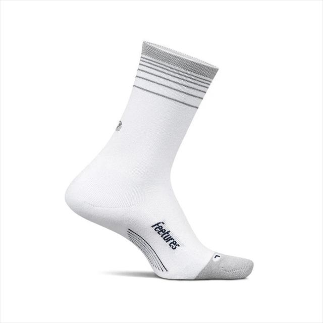 Feetures �ե������㡼�� Elite Light Cushion Reflevtive Mini Crew WhiteFlash ���˥󥰥��å��� ���꡼�� �饤�ȥ��å���� ��ե쥯�ƥ��� �ߥ˥��롼 �Ƶ�ȿ�� �ʥ��ȥ�� ���� ­΢���ݡ��� �ȥ쥤����˥� �ȥ��� �ޥ饽�� �ɥ饤