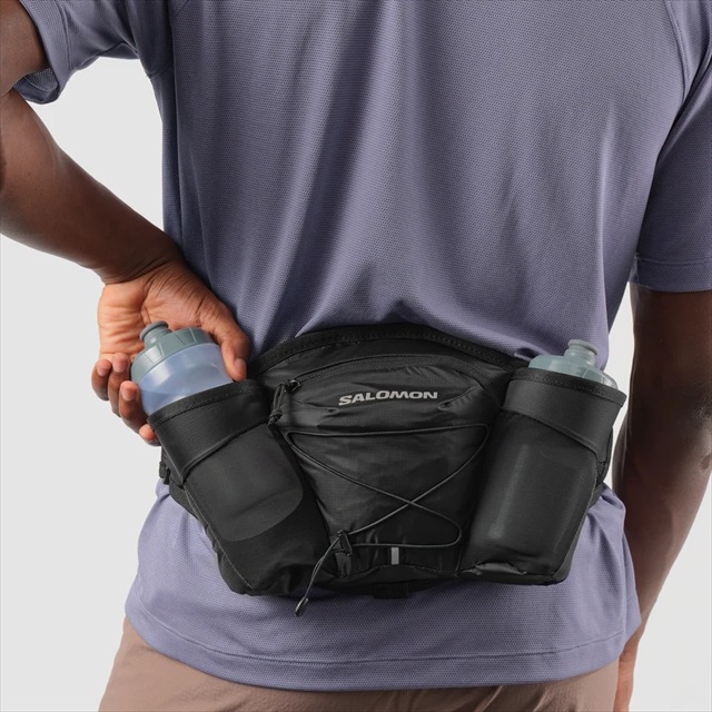 SALOMON ������� �������ȥХå� CROSS BELT 2 BOTTLES LC2379400 BLACK �ȥ쥤����˥� �������٥�� �������ȥݡ��� ���˥󥰥٥�� �ȥ��� �ȥ쥤�� �����ȥɥ� �ϥ����� �л� ���Ф� �ȥ�å���