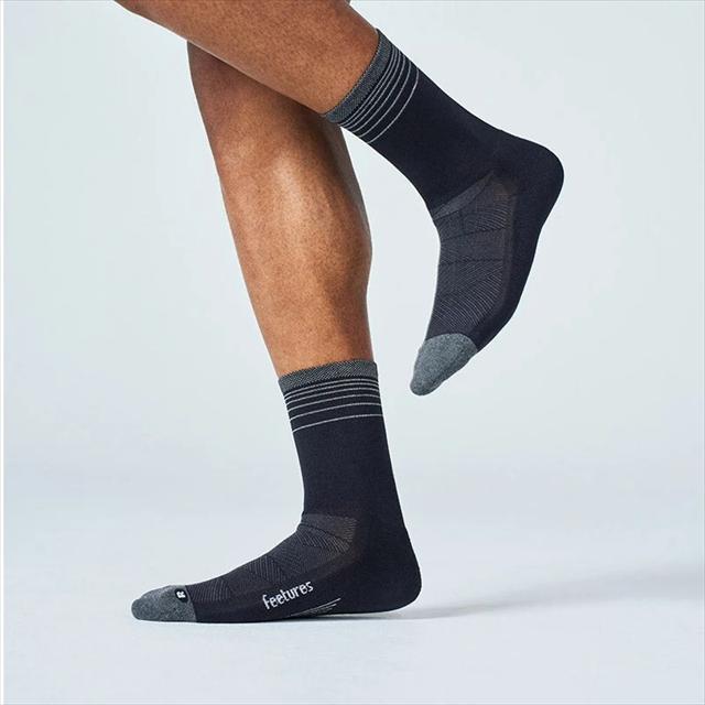 Feetures �ե������㡼�� Elite Light Cushion Reflevtive Mini Crew BlackFlash ���˥󥰥��å��� ���꡼�� �饤�ȥ��å���� ��ե쥯�ƥ��� �ߥ˥��롼 �Ƶ�ȿ�� �ʥ��ȥ�� ���� ­΢���ݡ��� �ȥ쥤����˥� �ȥ��� �ޥ饽�� �ɥ饤