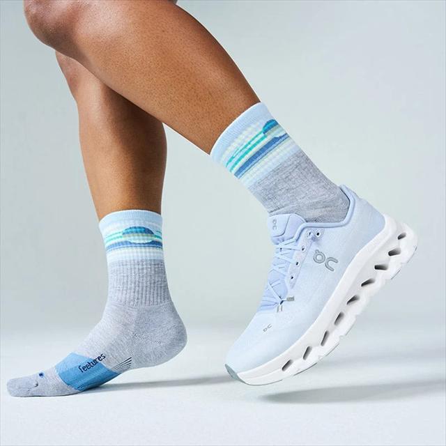 Feetures �ե������㡼�� ���˥󥰥��å��� TRAIL MAX CUSHION MINI CREW CloudVeilBlue �ȥ쥤�� �ޥå������å���� �ߥ˥��롼 ���ꥯ�å���� ���� ­΢���ݡ��� ��˥��å��� ��� ��ǥ����� �ȥ쥤����˥� �ȥ��� �ޥ饽�� �ɥ饤