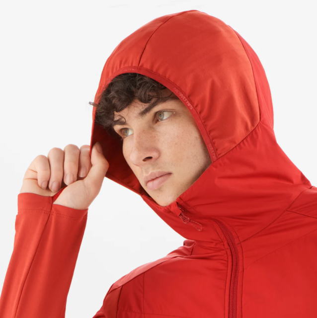 SALOMON ������� �ȥ쥤����˥� �ե꡼�����㥱�å� OUTLINE ALL SEASON HYBRID Jacket M DEEP RED DAHLIA / BOSSA NOVA LC2152000  ��� ������ �ȥ��� �����ȥɥ� �ȥ�å���
