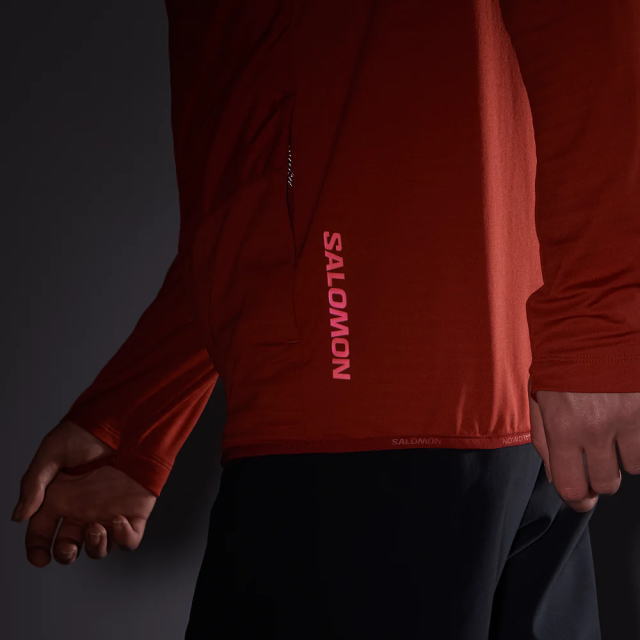 SALOMON ������� �ȥ쥤����˥� �ե꡼�����㥱�å� OUTLINE ALL SEASON HYBRID Jacket M DEEP RED DAHLIA / BOSSA NOVA LC2152000  ��� ������ �ȥ��� �����ȥɥ� �ȥ�å���