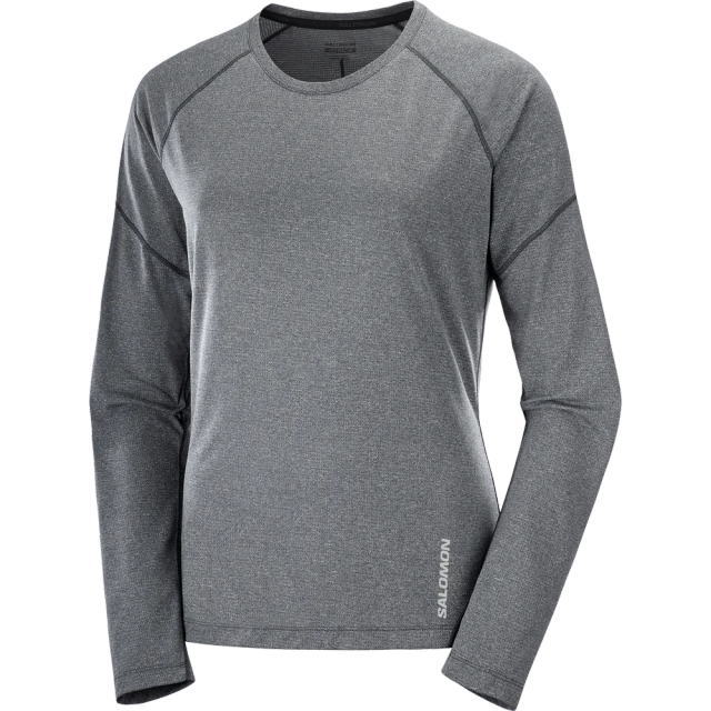 SALOMON  ĹµT CROSS RUN LS TEE W DEEP BLACK/He LC2159000 ǥ   LS ƥ ȥ쥤˥ ˥ ȥɥ ȥ ޥ饽 󥰥꡼ ۴®