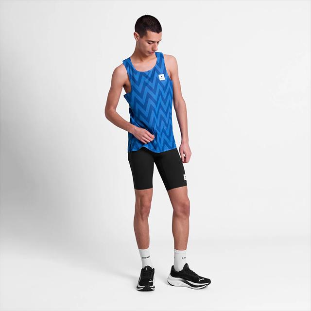 SAYSKY ���������� ���󥯥ȥå� ���˥󥰥���� �졼�����󥰥�å� SM30022c1063 Zig Zag Flow Air Singlet  ��� Bluezigzag �Ρ����꡼�� ���󥯥ȥå� �졼���ե��å� �������� �ե��������� ���󥰥�å� �۴�®�� �ɥ饤 ���� ���ȥ�å� ���˥� �ޥ饽�� ���祮��