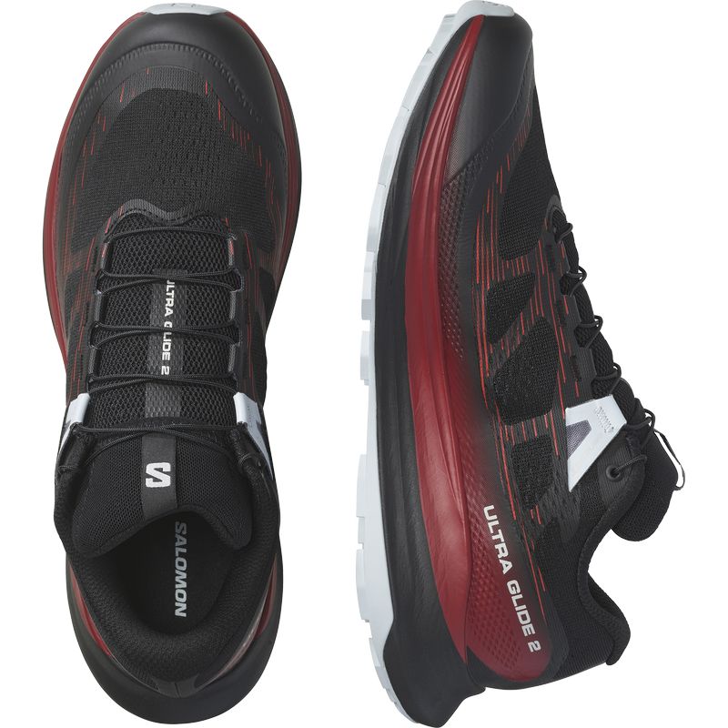 SALOMON ������� �ȥ쥤����˥󥰥��塼�� ULTRA GLIDE 2 Black/Red/Pearl L47212000 ����ȥ饰�饤��2 ��� �ȥ��󥷥塼�� �ȥ쥤�륷�塼�� �����ȥɥ����塼�� �ϥ����� ���л� �ȥ�å���