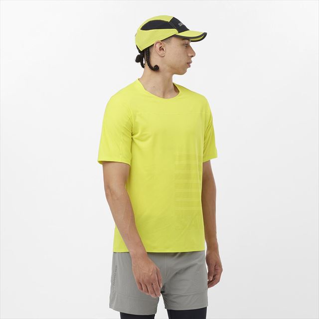 SALOMON  ȾµT SENSE AERO SS TEE GFX M LC2188800  Sulphur Spring/Citronelle 󥹥 S/S ƥ եå ȥ쥤˥ ˥ ȥ ޥ饽 祮 Ķ ɽ ̵ Ŭ