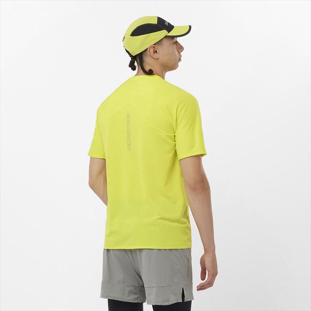 SALOMON  ȾµT SENSE AERO SS TEE GFX M LC2188800  Sulphur Spring/Citronelle 󥹥 S/S ƥ եå ȥ쥤˥ ˥ ȥ ޥ饽 祮 Ķ ɽ ̵ Ŭ