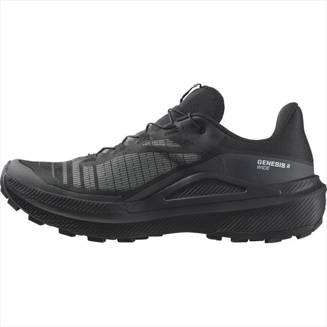 SALOMON ������� GENESIS 2 WIDE BLACK/WHITE ��˥��å��� �磻�� ���� �ȥ쥤����˥󥰥��塼�� �����ͥ��� L45388500 �ȥ��󥷥塼�� �ȥ쥤�륷�塼�� �����ȥɥ� ���ˡ����� �ϥ����� �л� ���Ф� �ȥ�å��� ���å���� �������å� ���� Ĺ��Υ ��������